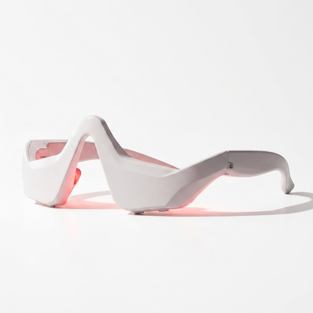 GlowVisorβ’ β Red Light + EMS Eye Therapy To Depuff & Glow