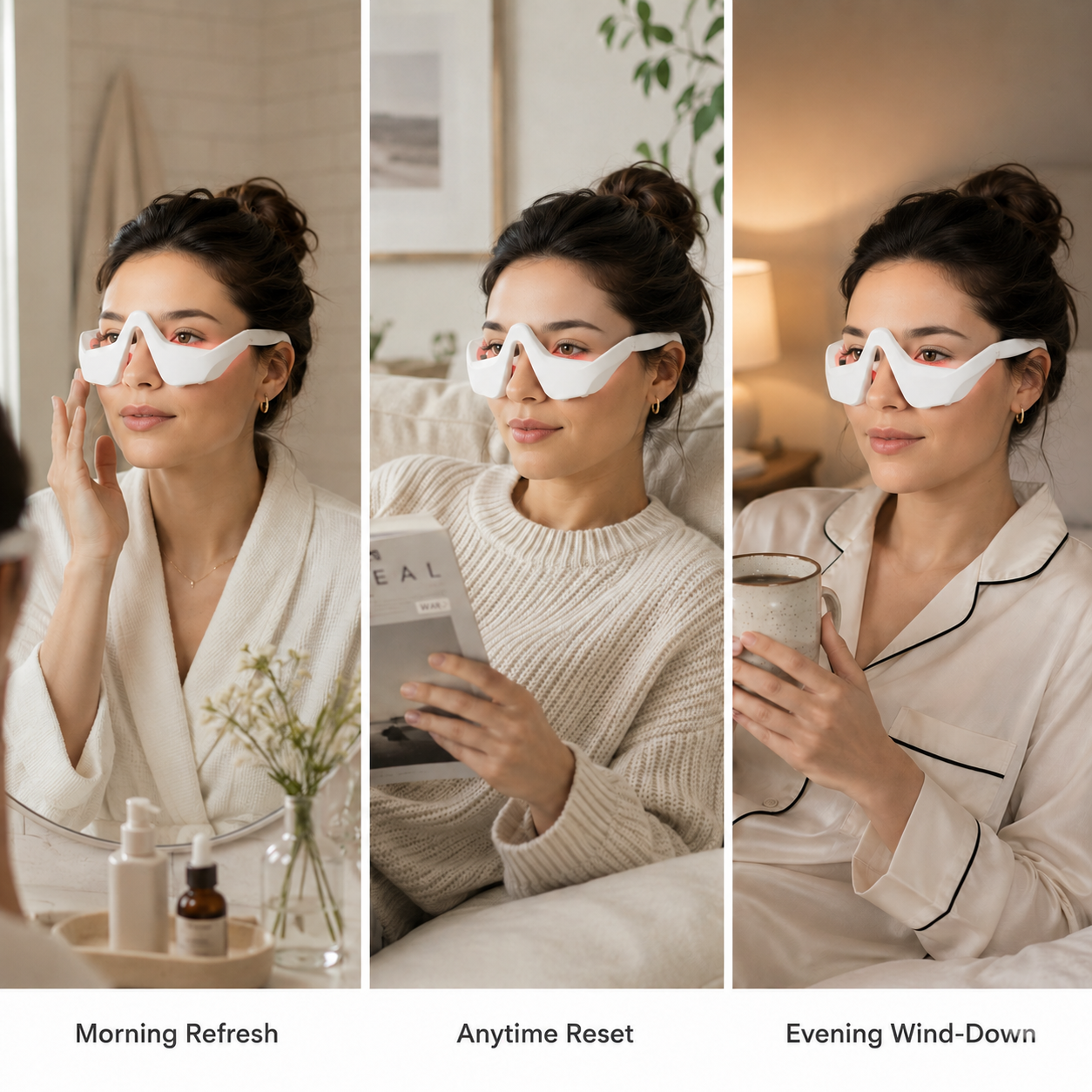 GlowVisor™ — Red Light + EMS Eye Therapy To Depuff & Glow