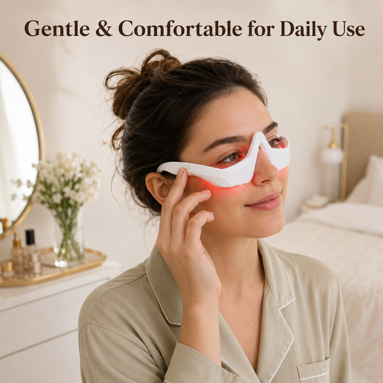 GlowVisor™ — Red Light + EMS Eye Therapy To Depuff & Glow