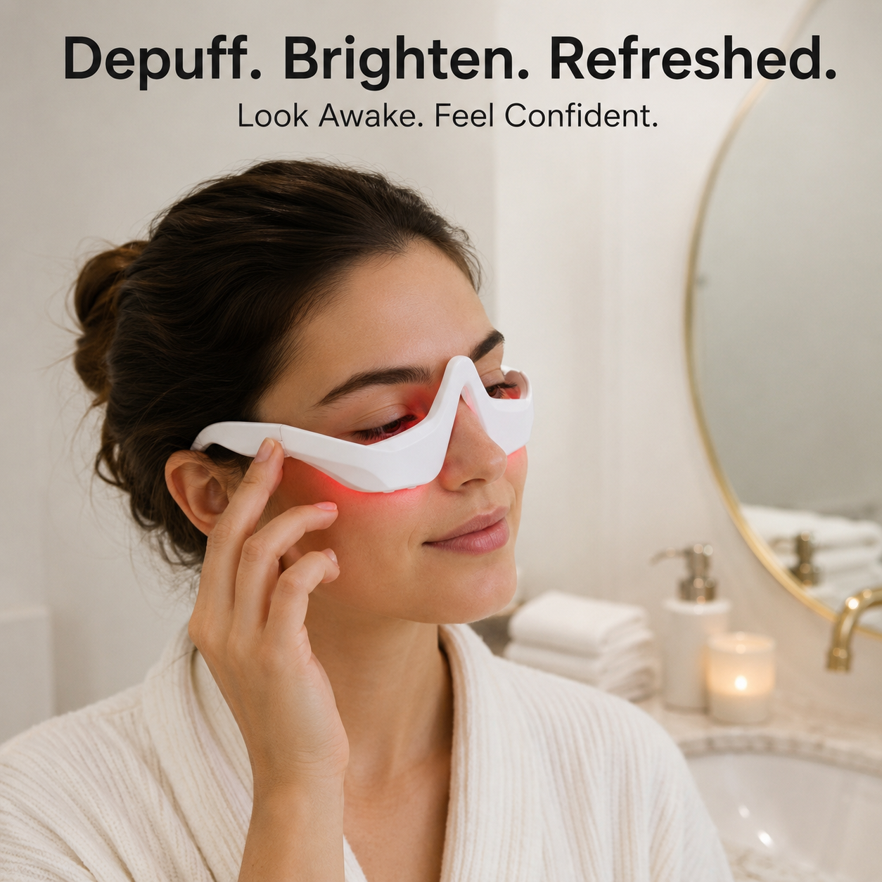 GlowVisor™ — Red Light + EMS Eye Therapy To Depuff & Glow