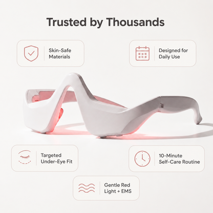 GlowVisor™ — Red Light + EMS Eye Therapy To Depuff & Glow